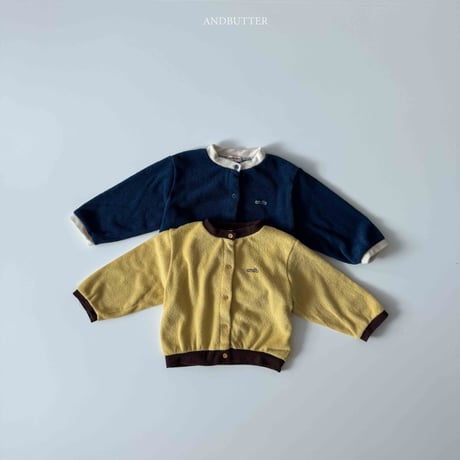 andbutter/42. Two-Tone Terry Cardigan S-XL