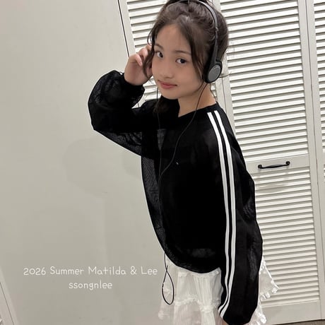 matilda/67. two line mesh T-shirt 5-13