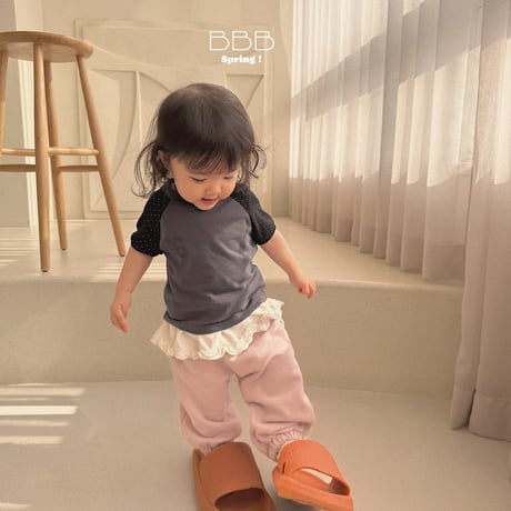 bellabambina/93. bebe two color half t T-shirt 12M-S