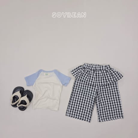 soybean/139. plan ) gobang check rayerd pants XS-XL