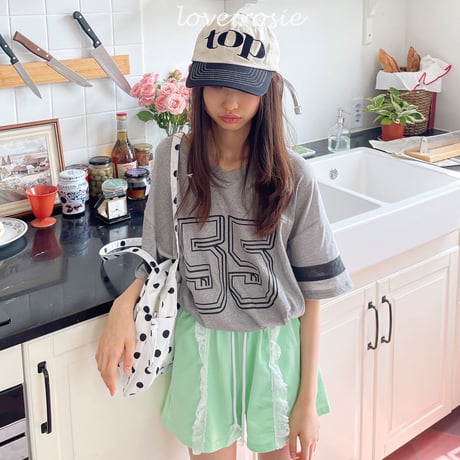 loverosie/141. number v neck boxy tee  2XL