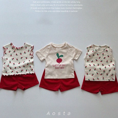 aosta/3. Lip sleeveless T S-2XL
