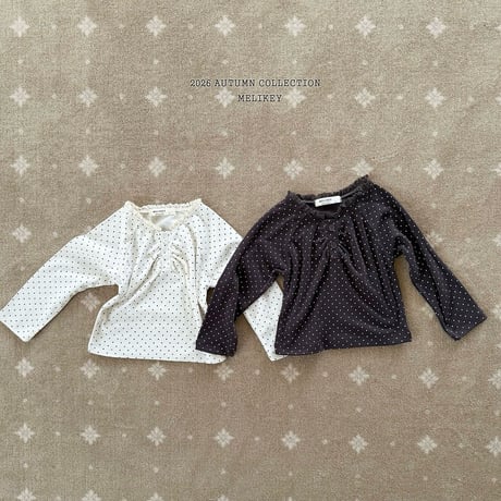 melikey/8. dot shirring T-shirt JS-JM