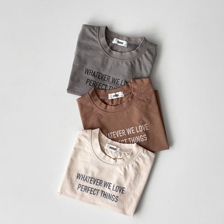 onu/2. lettering half t T-shirt BABY(12M)-XL(6-7Y)