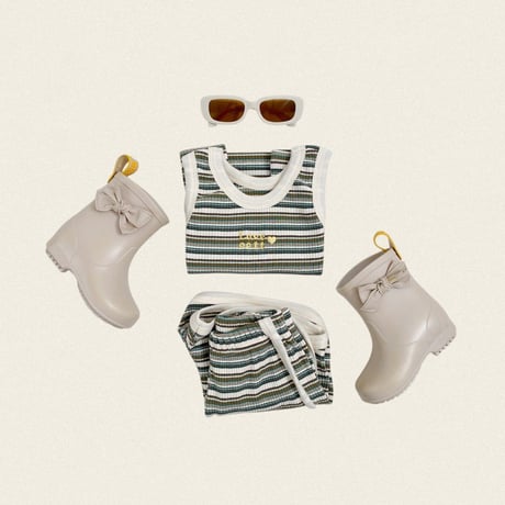 oottbebe/83. retro sleeveless updown set XS(1-2Y)-XL(6-7Y)