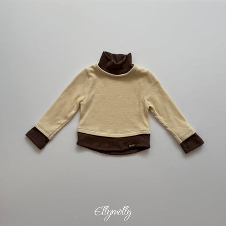 ellymolly/47. brush two color pollar T-shirt 13-15
