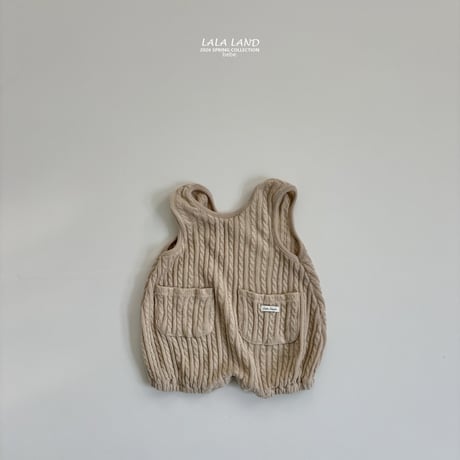 lalaland/70. bebe twist overalls knit 12M-18M