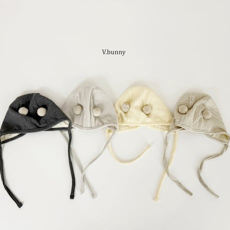 vbunny/59. pompom bonnet hat FREE(43-47CM)