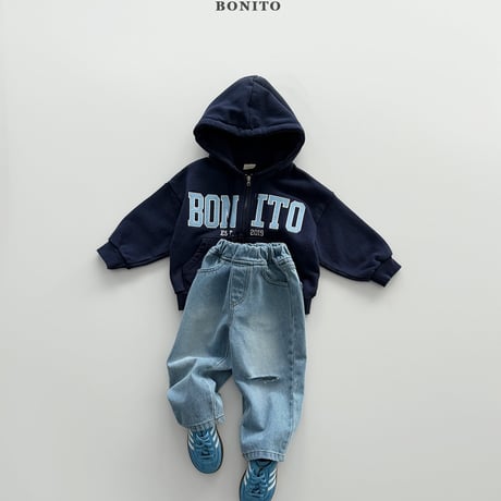 bonito/44. half half bonny hood zipup ADULT