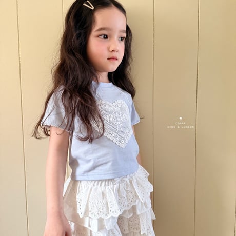comma/66. heart lace T-shirt 160-170