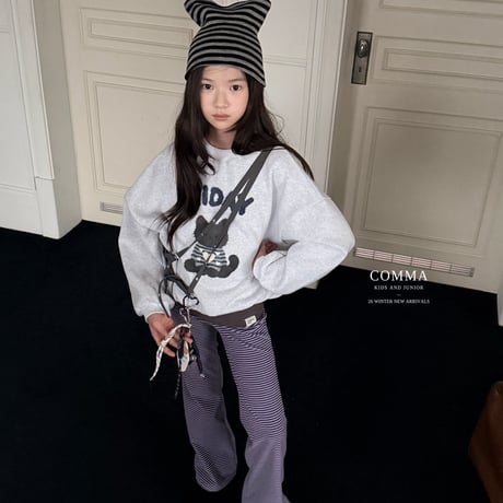 comma/5. knit cat man-to-man 140-150