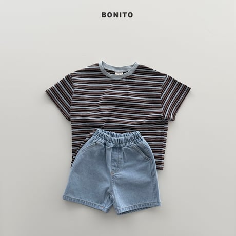 bonito/80. uni stripe color tee ? 12M-XL