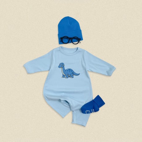 oottbebe/11. dinosaur FullBody suit S(0-6M)-M(6-12M)