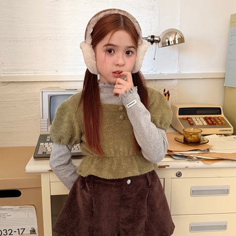 comma/32. shirring rayerd blouse 140-150