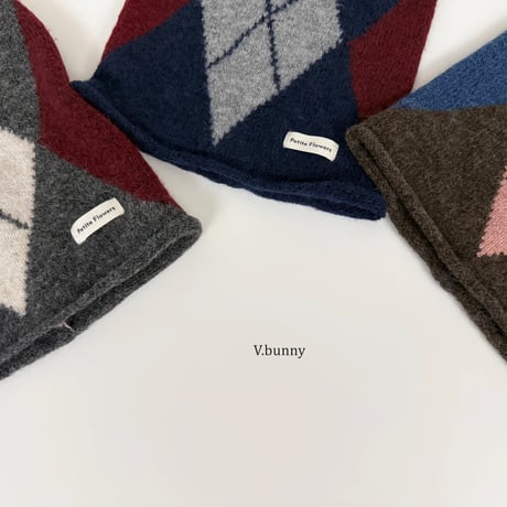 vbunny/45. check beanie FREE(54CM-58CM)