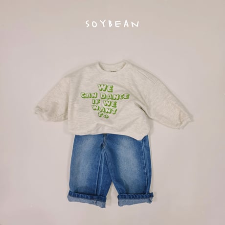 soybean/45. embroidery lettering man-to-man JS-JM