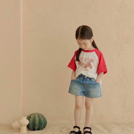 melikey/113. apple raglan T-shirt JS-JM