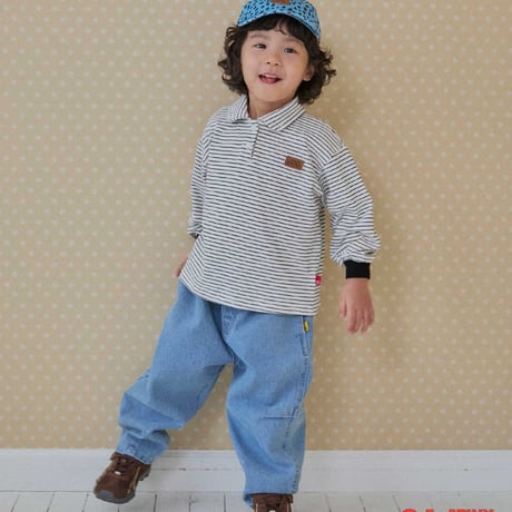 tinyhiker/20. collar stripe T-shirt XS-XL