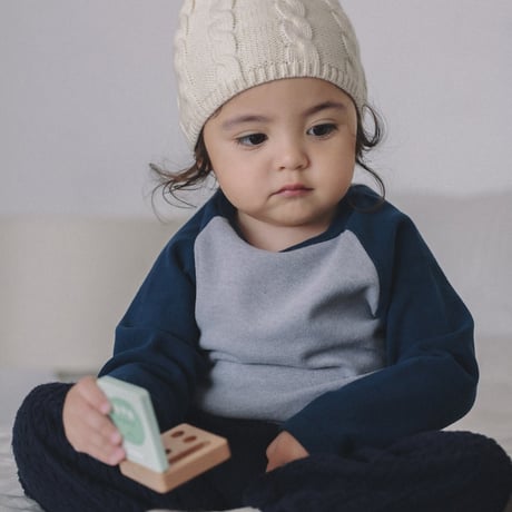 onu/8. peach raglan T-shirt BABY(12M)-XL(6-7Y)
