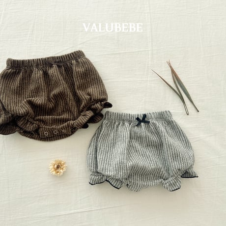 valubebe/54. herringbon fril pumpkin pants 6M-18M