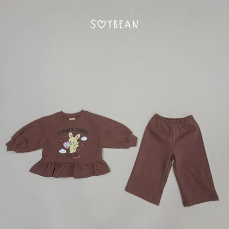 soybean/116. plan ) bunny fril wide updown set XS-XL