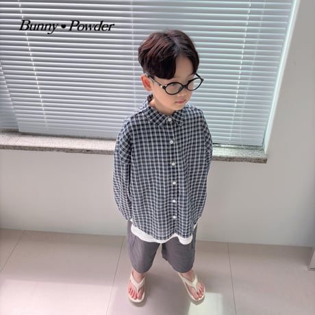 bunnypowder/80. milk check shirt 2XL-4XL