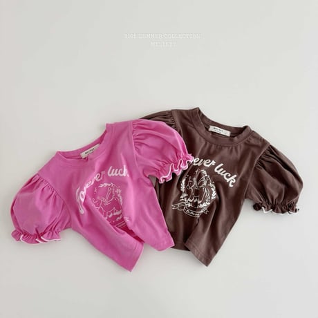 melikey/27. pony puff T-shirt XS-XL