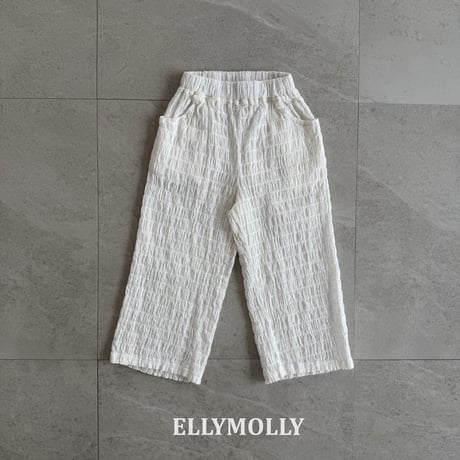 ellymolly/67. popcorn wide pants 13-15