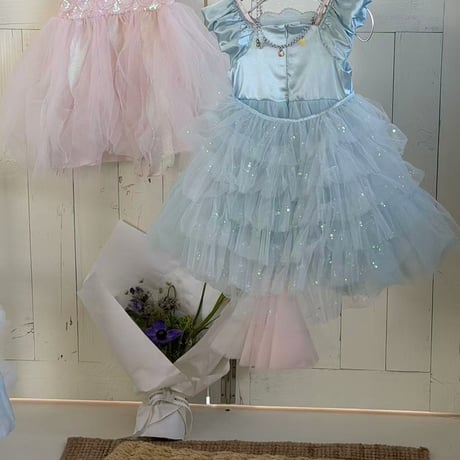 aiai/56. blue ferry tutu ( hairpin set ) one-piece 90-130