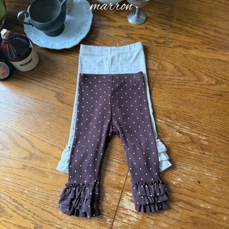 marron/30. dot leggings XS-L