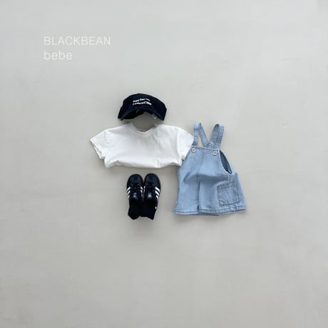 blackbean/28. pocket blue overalls set S-M