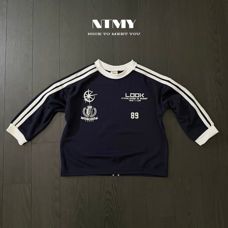 nicetomeetyou/57. ( jersey )89 line T-shirt S-XL