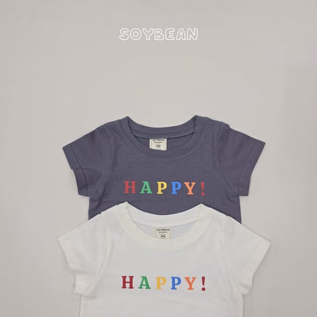 soybean/49. plan ) happy semmi crop half t T-shirt JS-JM