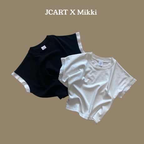 mikki/87. lace half t T-shirt 2XL-4XL