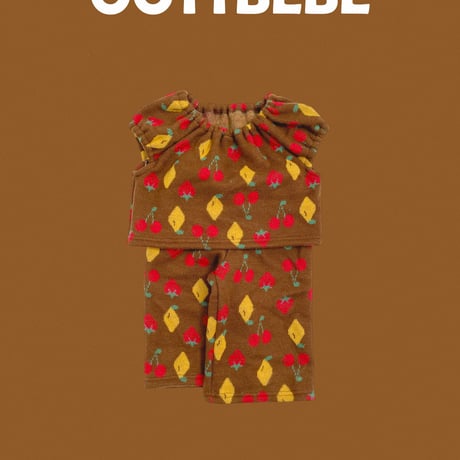 oottbebe/29. cherry puff knit setup ( knit puff set XS(0-1Y)-XL(4-5Y)