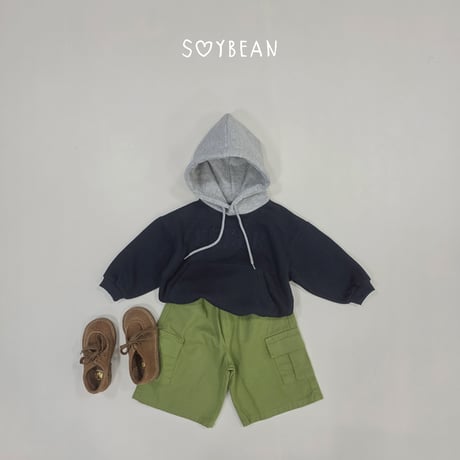 soybean/95. plan two color hood T-shirt XS-XL