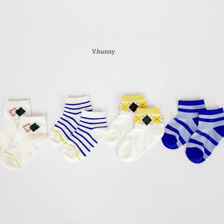 vbunny/18. sikaku socks set S(130-150)-L(180-210)