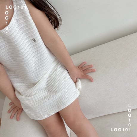 log101/90. lovely knit one-piece S-XL