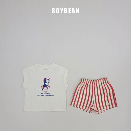 soybean/180. plan ) Penguin vacance updown set XS-XL