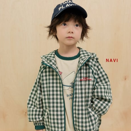 navi/39. chess hood jumper S-XL