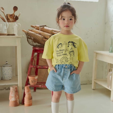 melikey/56. heart denim half pants JS-JM