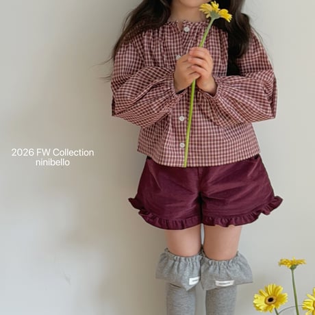 ninibello/60. Heart Frill Corduroy Shorts XS-XL