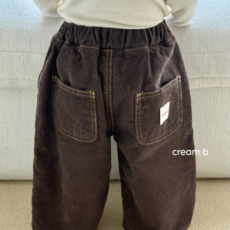creambbang/27. gimo corduroy baggy  XXS-JS