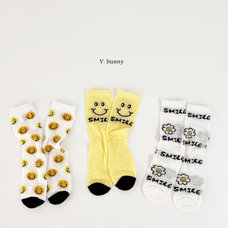 vbunny/30. smile socks set FREE(32CM)