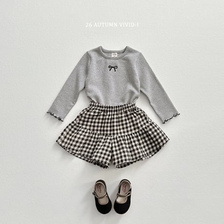 vividi/143. ribbon span nalrari T-shirt XS-XL