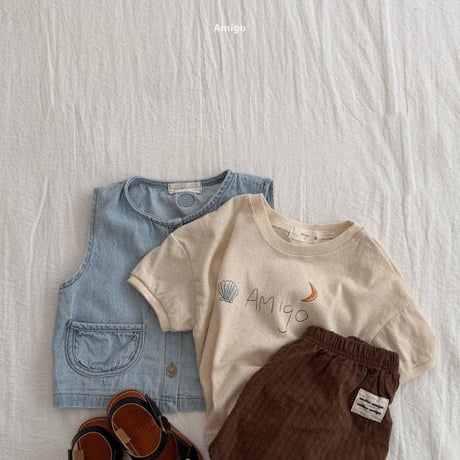 amigo/9. round denim vest XS-XL