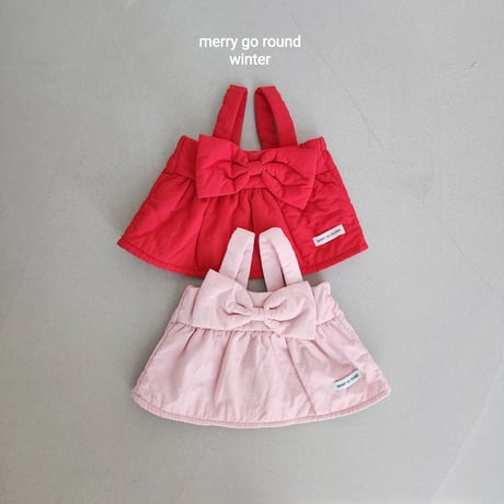 merrygoround/25. padding ribbon sleeveless XS-L