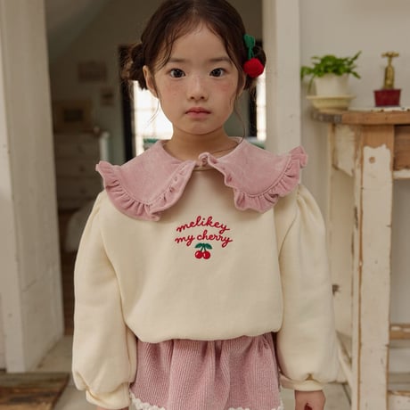 melikey/29. cherry collar man-to-man XS-XL