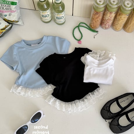 secondmoment/30. coco ribbon lace T-shirt JS-JL