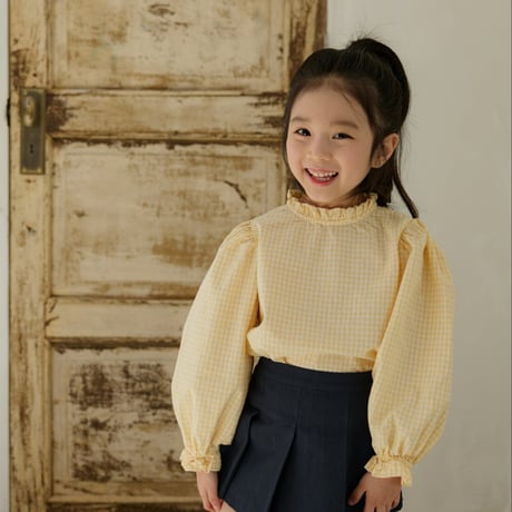 monatelier/22. check fril blouse S-2XL
